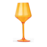Acrylic Stemmed Wine Glass - Orange