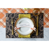 Classic Orange Banner Paper Table Accents