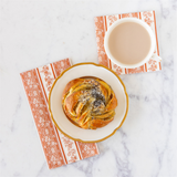 Pumpkin Burleigh Stripe Guest Napkin - Pack of 16