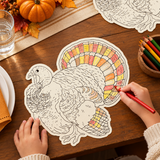 Die Cut Coloring Turkey Paper Placemats