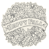 Die-cut Happy Fall Coloring Paper Placemats