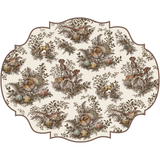 Die-cut Harvest Toile Frame Paper Placemats