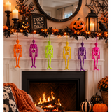 Flocked Hanging Skeleton