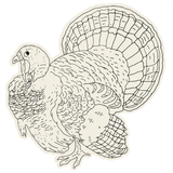 Die Cut Coloring Turkey Paper Placemats