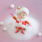 GLITTERVILLE MINI MADAME NOEL ORNAMENT RED