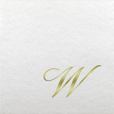 White Initial Linun Paper Beverage Napkins