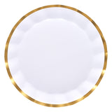 WHITE WAVY CHARGER PAPER PLATE