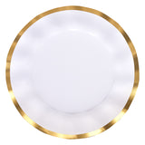WHITE WAVY PAPER DINNER PLATES
