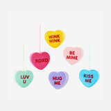 Flocked Conversation Heart - Small