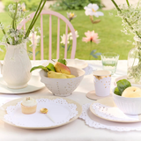 White Broderie Anglaise Lace Paper Cups