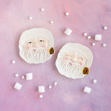 GLITTERVILLE CREAM PAPA NOEL PLATE