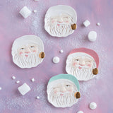 GLITTERVILLE MINT/PINK PAPA NOEL PLATE