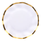 WHITE WAVY PAPER SALAD PLATES