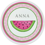 Personalized Watermelon Kids Plate