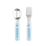 Personalized Wildflowers Kids Fork & Spoon