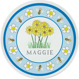 Personalized Wildflowers Kids Plate