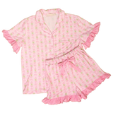 X-Large - Pink Oh So Fancy Slumber Party Pajama Shorts Set