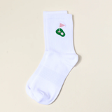 Golf Embroidered Crew Socks