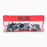 HOT CORAL PAGODA MAHJONG BAG
