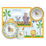 Personalized Zoo Friends Kids Dinnerware Set