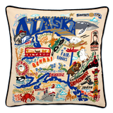 Alaska Hand-Embroidered Pillow