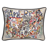 PRE-ORDER America Hand Embroidered Pillow