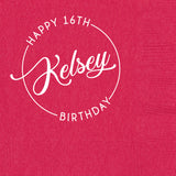 Personalized Happy Birthday Age Napkins Set of 50