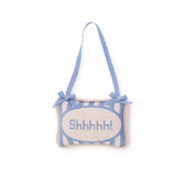 Blue Shhhhh! Embroidered Pillow Door Hanger Decor