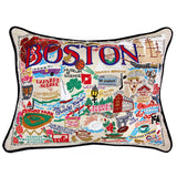 BOSTON HAND EMBROIDERED PILLOW