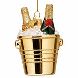 Champagne Bucket Glass Ornament