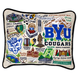 Brigham Young University Collegiate Embroidered Pillow