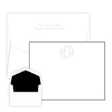 DELAVAN MONOGRAM EMBOSSED CORRESPONDENCE CARDS
