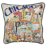 CHICAGO HAND EMBROIDERED PILLOW