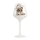 Cowboy White Wine Glass
