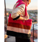 COZY CABIN FAUX FUR TOTE