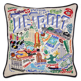 DETROIT HAND EMBROIDERED PILLOW