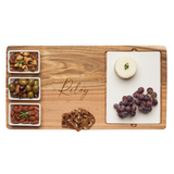 Personalized Acacia Fête Set Tray 18 x 9.5