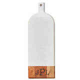 Personalized Acacia Bevel Board White 20" X 7" X .6"