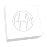 HENLEY WATERCOLOR MONOGRAM DESK SLAB - WHITE