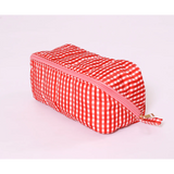 Bright Red Gingham Glam Bag