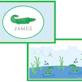 Personalized Green Gator Kids Placemat
