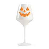Halloween Face White Wine Glass