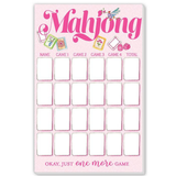 Pink Mahjong Large Score Pad