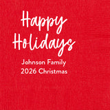 Personalized Happy Holiday Napkins