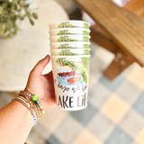 REUSABLE COLLAGE STYLE LAKE CUP