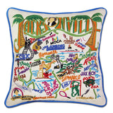 JACKSONVILLE HAND EMBROIDERED PILLOW