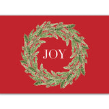 Evergreen Wreath Folded Holiday Greeting Card - Set of 10