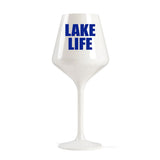 Lake Life White Wine Glass