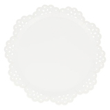 White Dinner Broderie Anglaise Lace Paper Plates