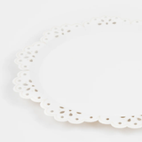 White Side Broderie Anglaise Lace Paper Plates